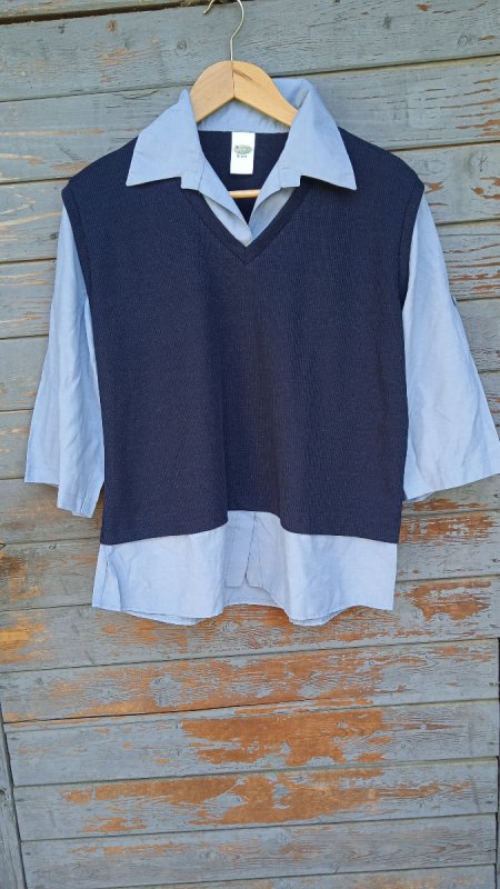 Marca Family Fashion niebieska bluzka XL 46/48 casual wizytowa
