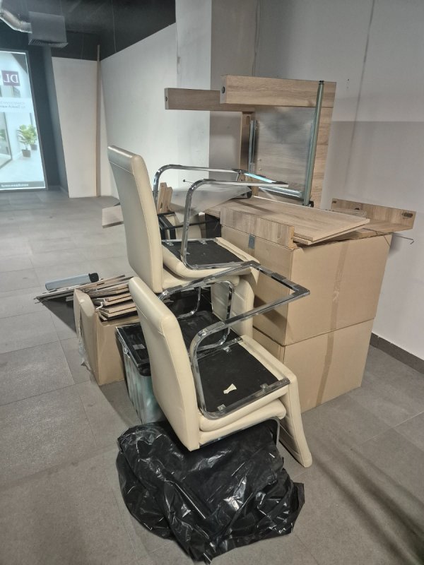 Stół obiadowy / konferencyjny 240 cm z 8 kszesłami