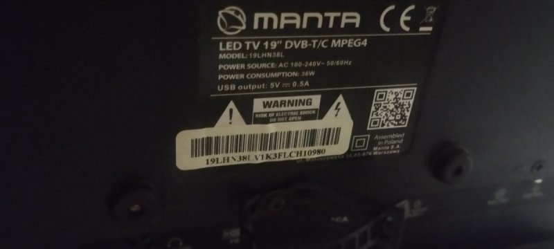 Telewizor manta 19 cali